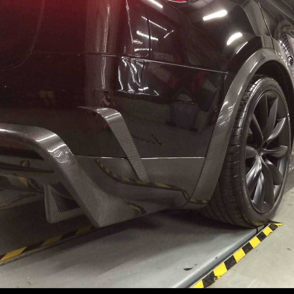 RZ Style Carbon Fibre Rear Canards for Tesla Model X 16-Present