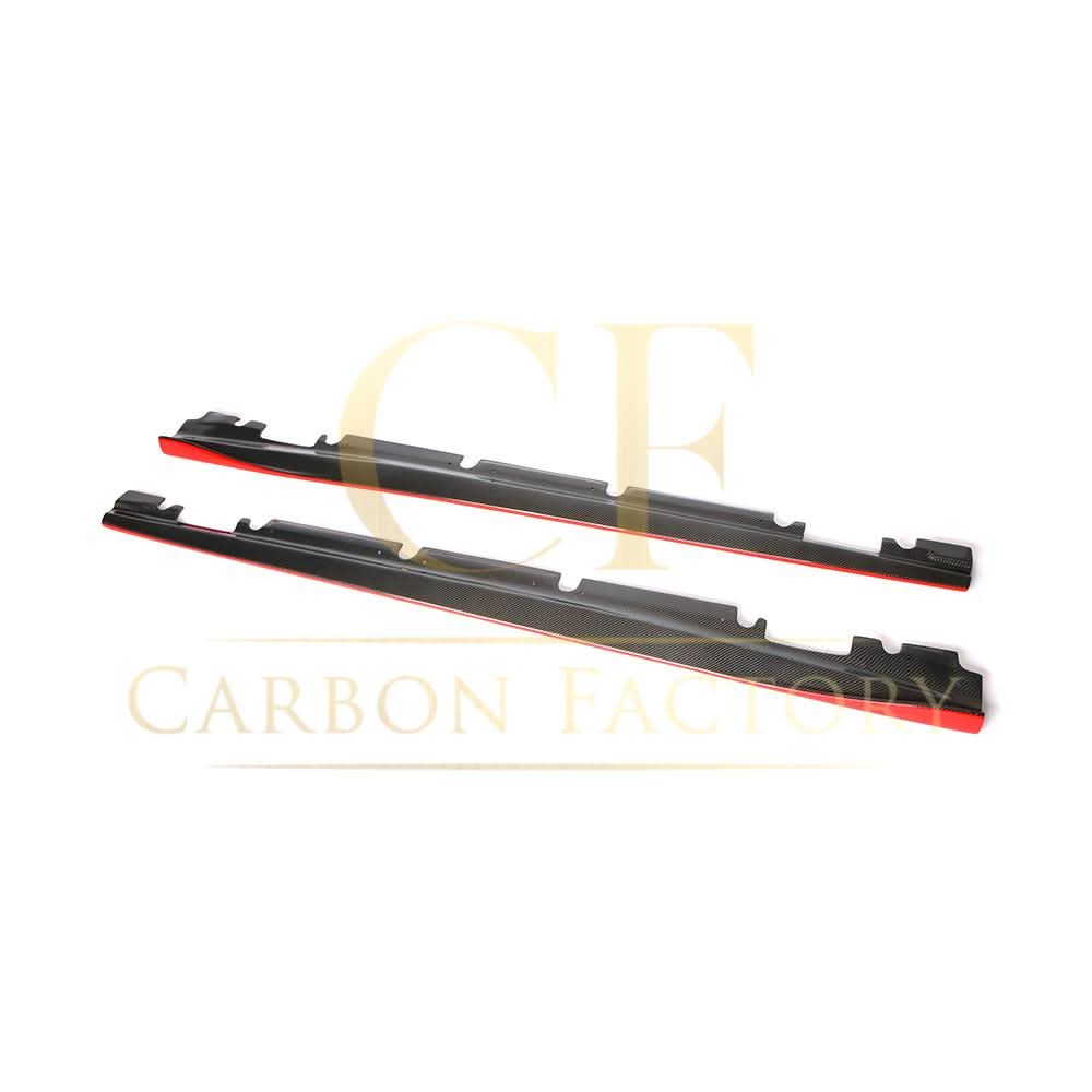 RZ Style Red Carbon Fibre Side Skirts for Mercedes Benz W176 A Class C117 Coupe 13-18