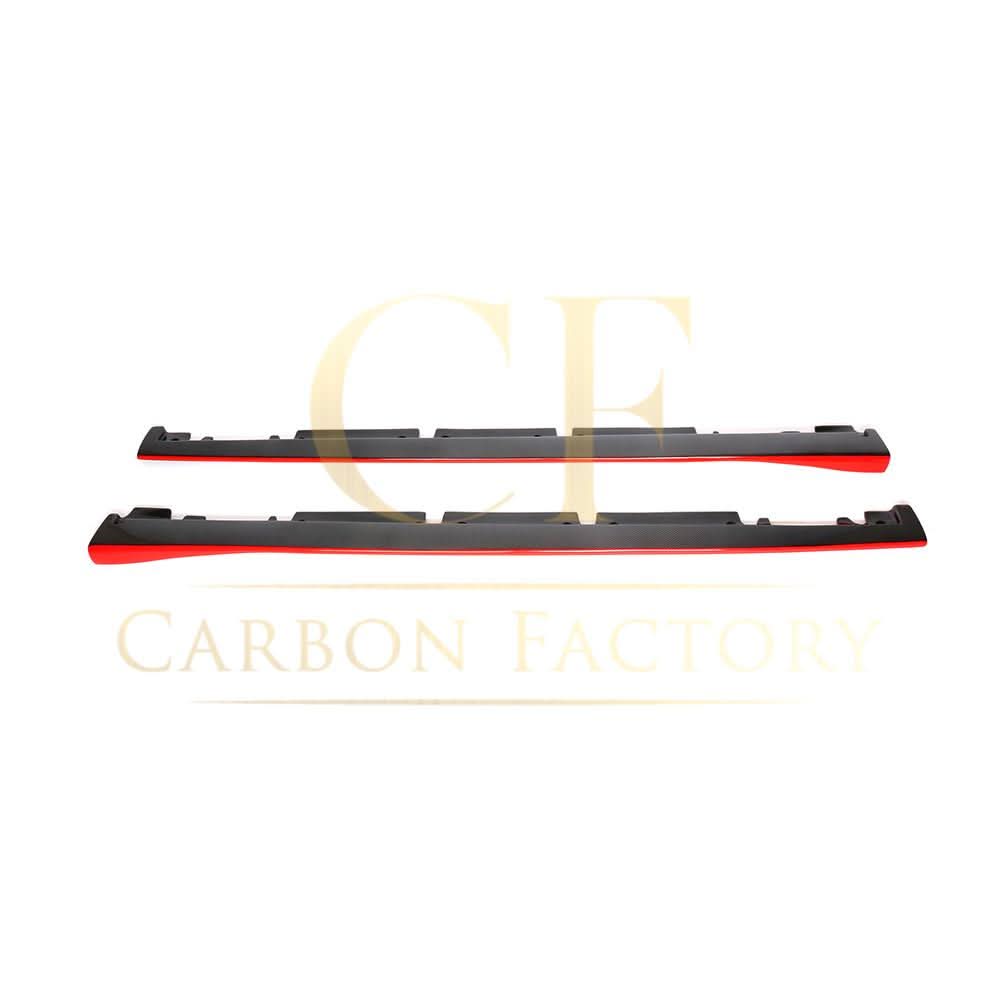 RZ Style Red Carbon Fibre Side Skirts for Mercedes Benz W176 A Class C117 Coupe 13-18