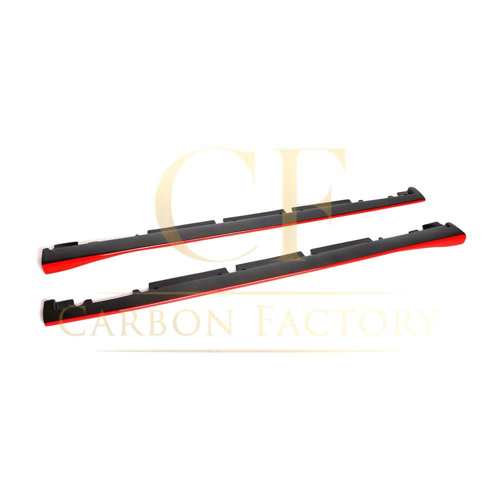 RZ Style Red Carbon Fibre Side Skirts for Mercedes Benz W176 A Class C117 Coupe 13-18