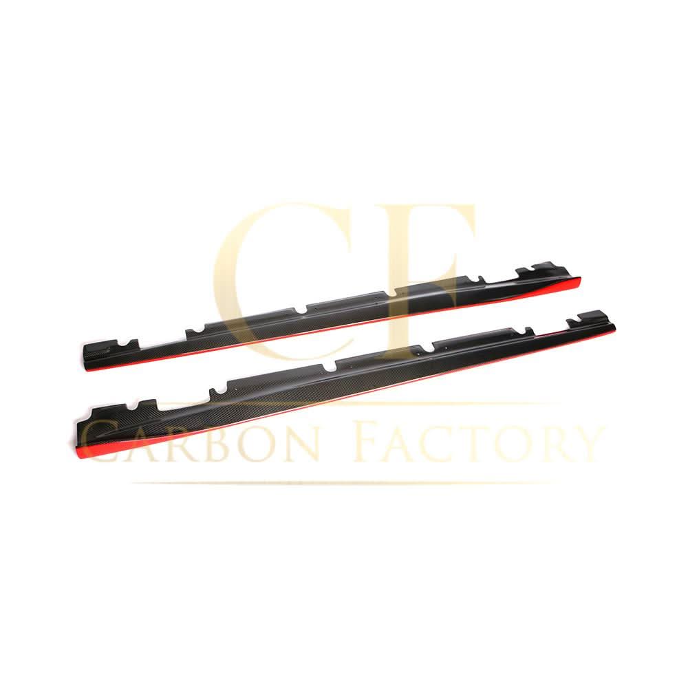 RZ Style Red Carbon Fibre Side Skirts for Mercedes Benz W176 A Class C117 Coupe 13-18