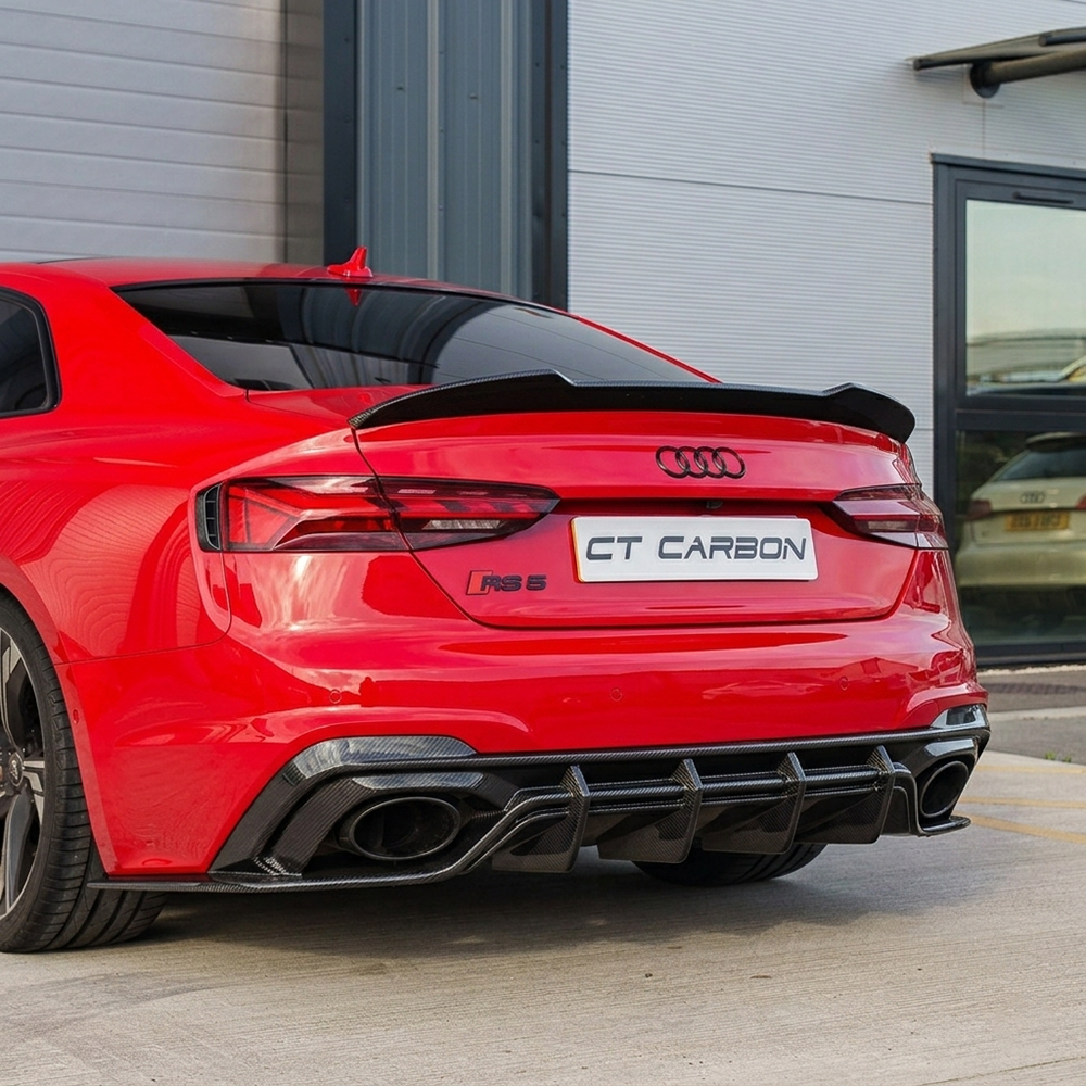 AUDI RS5 B9.5 SPORTBACK & COUPE 2020-2025 CARBON FIBRE DIFFUSER - CT DESIGN