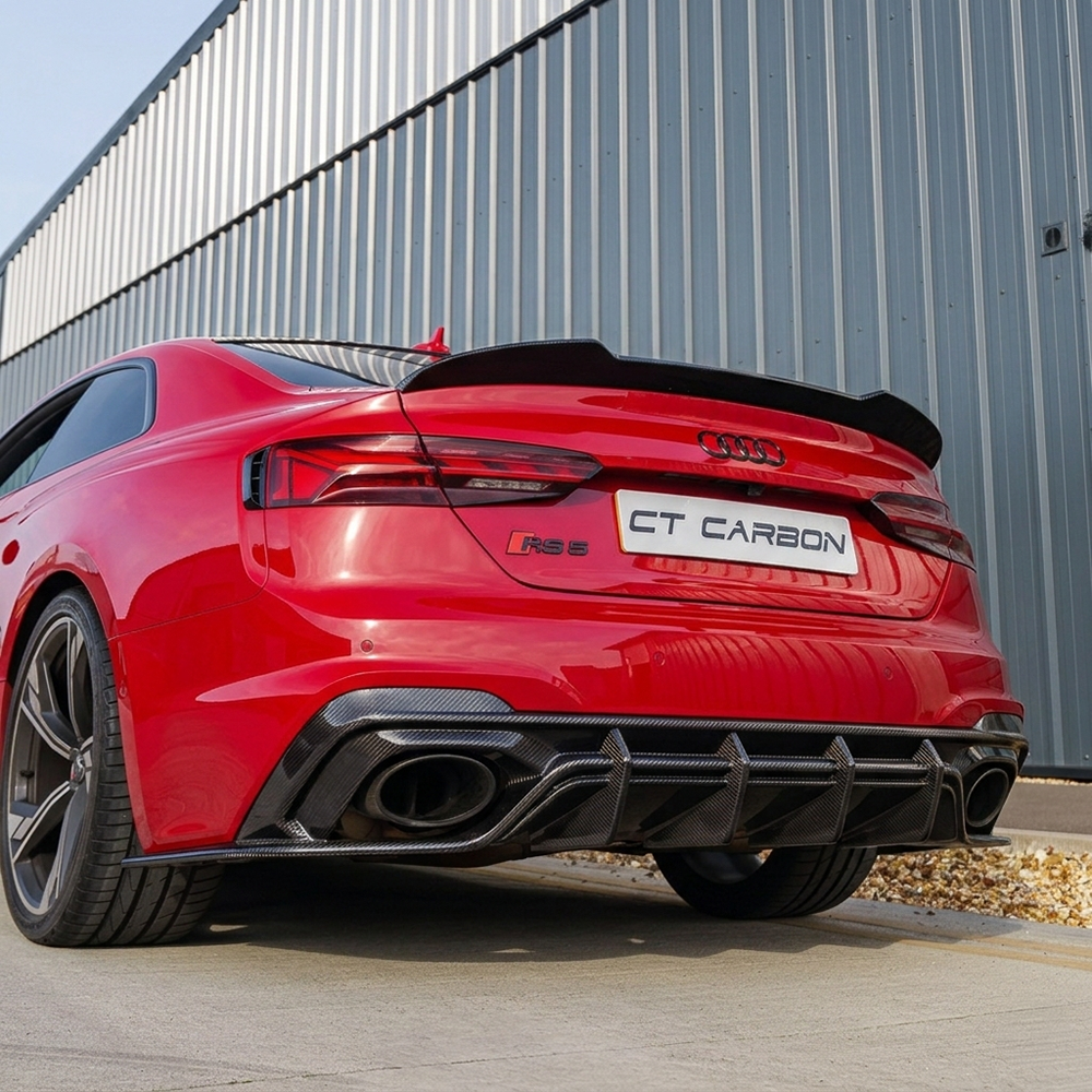 AUDI RS5 B9.5 SPORTBACK & COUPE 2020-2025 CARBON FIBRE DIFFUSER - CT DESIGN