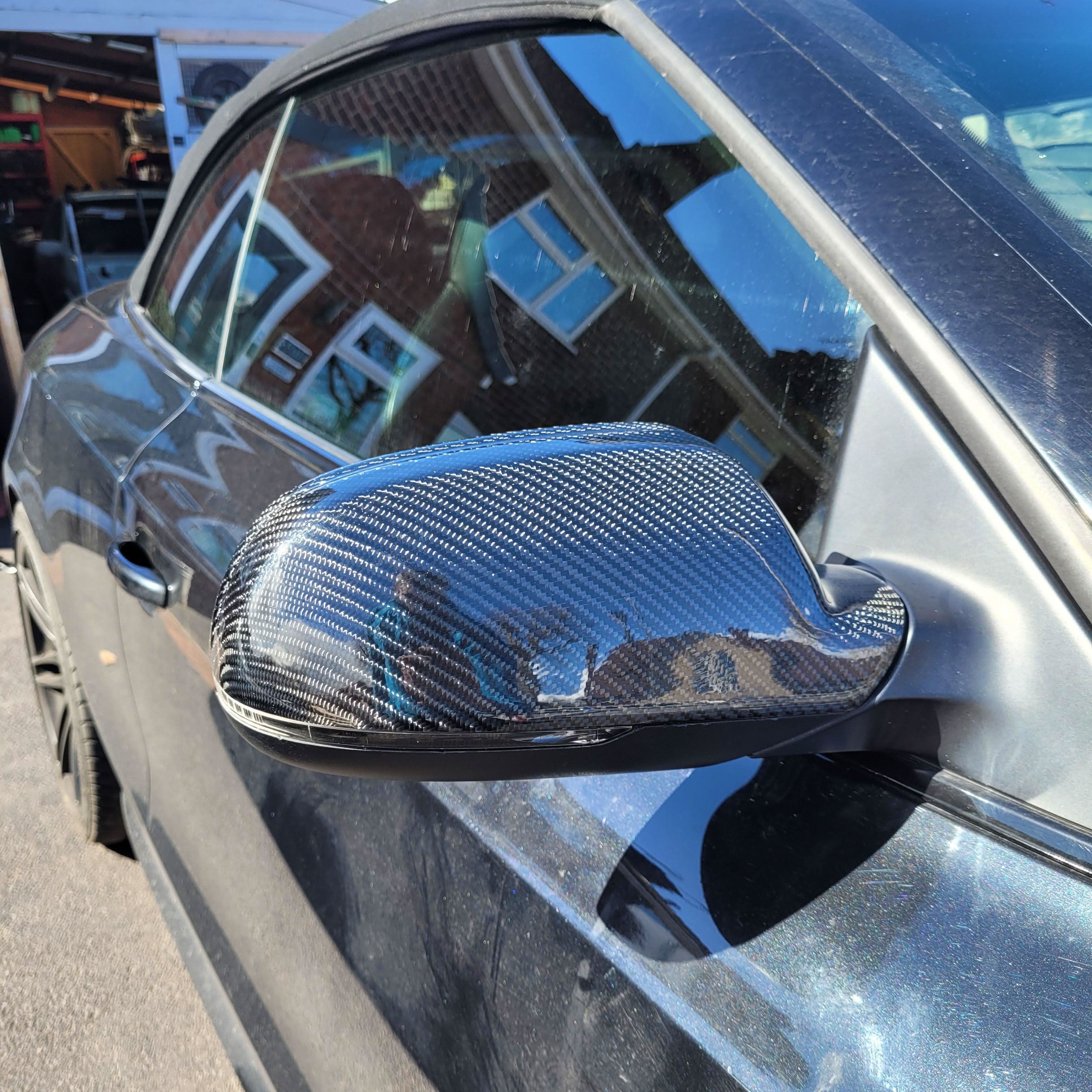 Replacement Carbon Fibre Mirror Covers for Audi B8 B8.5 A5 S5 RS5 10-16