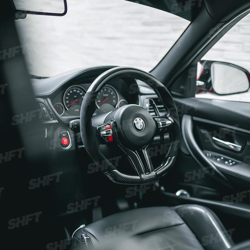 SHFT BMW F Series Automatic Paddle Shifters In Gloss/Matte Carbon Fibre