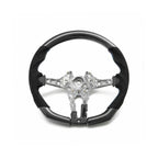 SHFT BMW F Series Flat Bottom Steering Wheel In Gloss Carbon Fibre & Alcantara