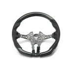 SHFT BMW F Series Flat Bottom Steering Wheel In Gloss Carbon & Perforated Leather