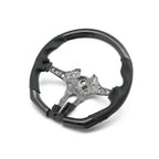 SHFT BMW F Series Flat Bottom Steering Wheel In Gloss Carbon & Perforated Leather