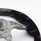 SHFT BMW F Series Round Steering Wheel In Gloss Carbon Fibre & Alcantara