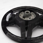 SHFT BMW F Series Round Steering Wheel In Gloss Carbon Fibre & Alcantara