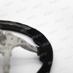 SHFT BMW F Series Round Steering Wheel In Gloss Carbon Fibre & Alcantara