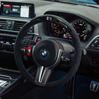 SHFT BMW F Series Round Steering Wheel In Full Alcantara With LED Race Display