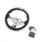 SHFT BMW F Series Round Steering Wheel In Full Alcantara With LED Race Display
