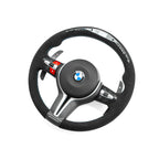 SHFT BMW F Series Round Steering Wheel In Full Alcantara With LED Race Display