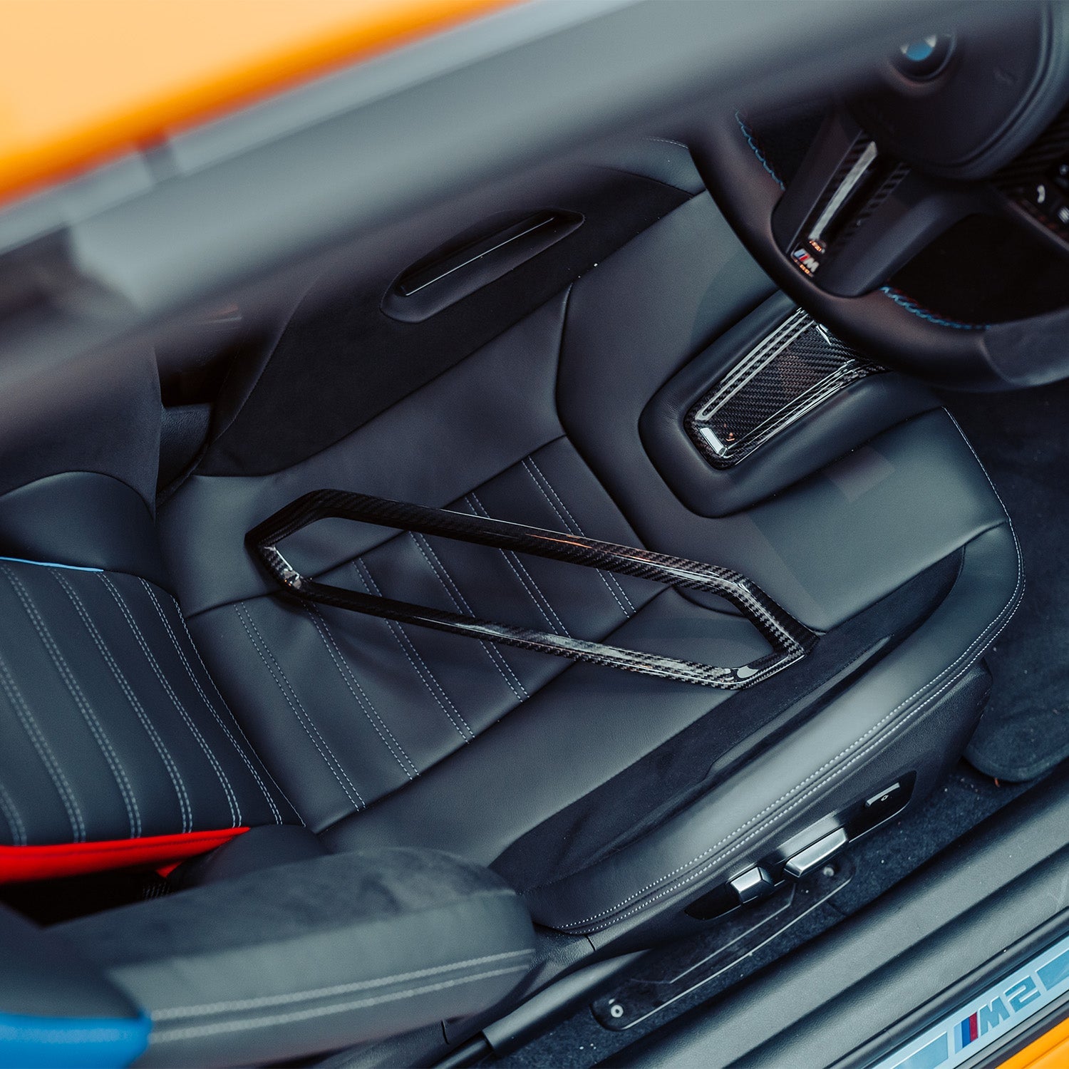 SHFT BMW M2/M3/M4 LCI Interior Centre Air Vent Trim In Gloss Carbon Fibre (G80/G81/G82/G83/G87)