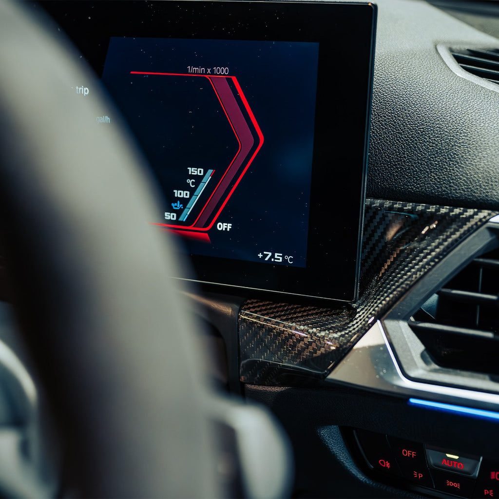 SHFT BMW G80 M3, G82 M4 & G87 M2 LCI Gloss Carbon Fibre Display Screen Trims