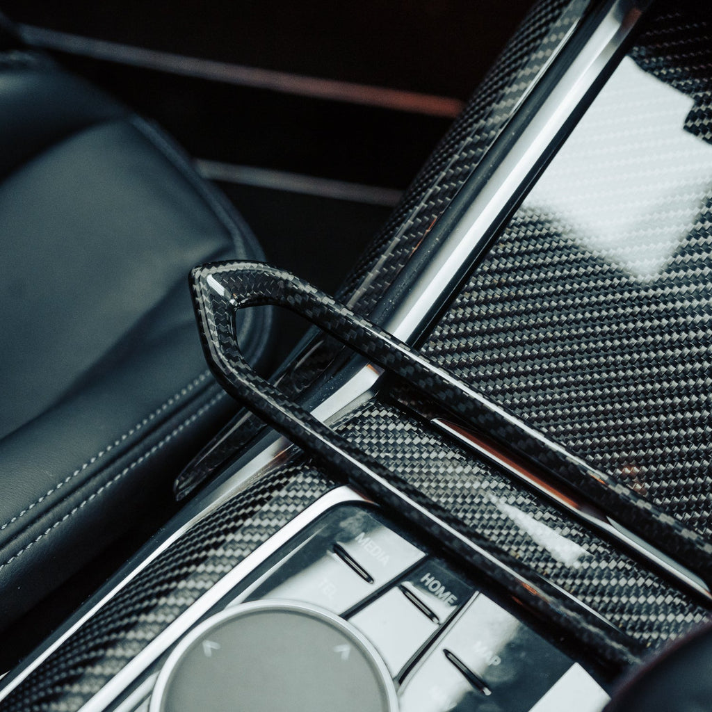 SHFT BMW G80 M3, G82 M4 & G87 M2 LCI Interior Inner Air Vent Trim In Gloss Carbon Fibre