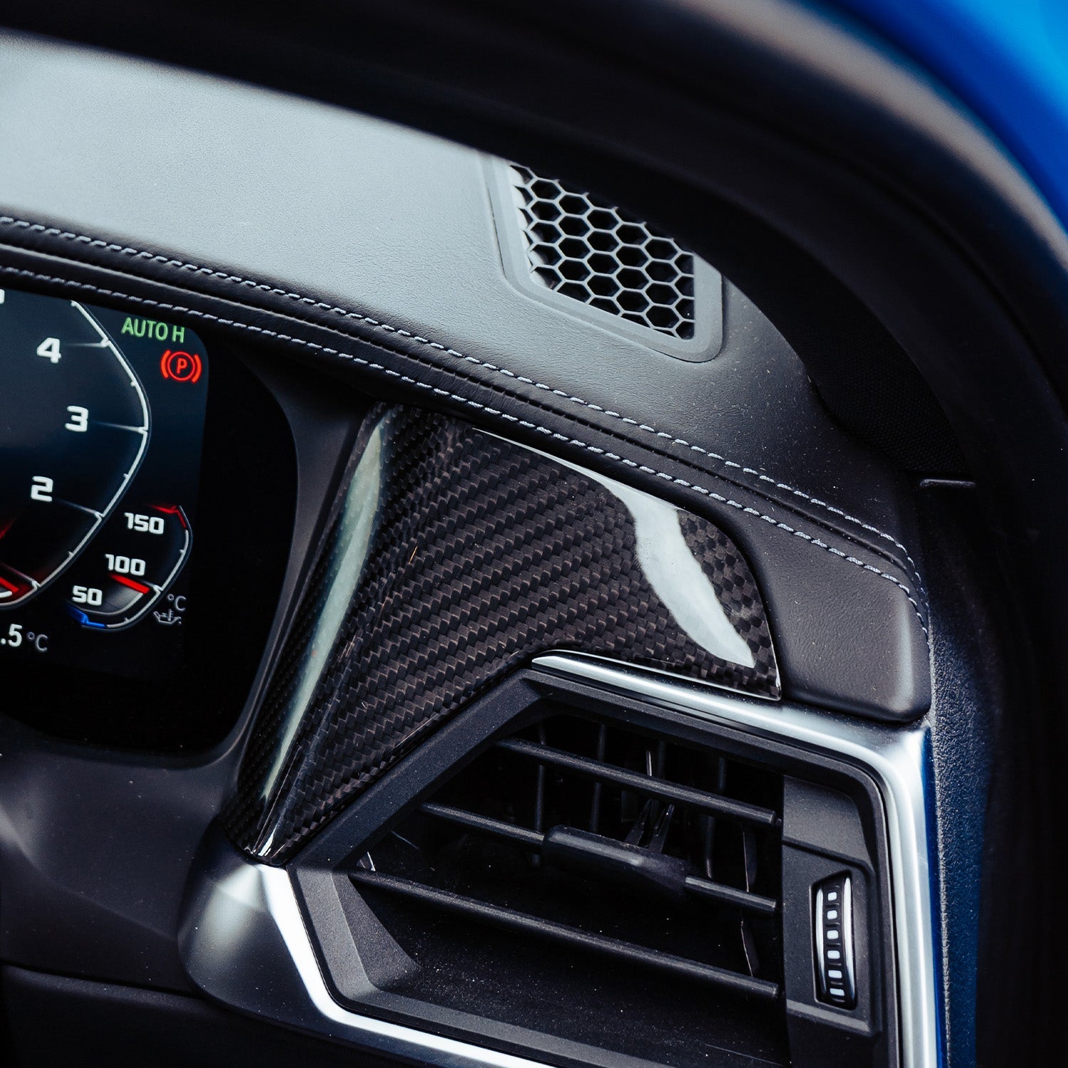 SHFT BMW M3/M4 Interior Air Vent Trim In Gloss Carbon Fibre (G80/G82/G83 Pre-LCI)