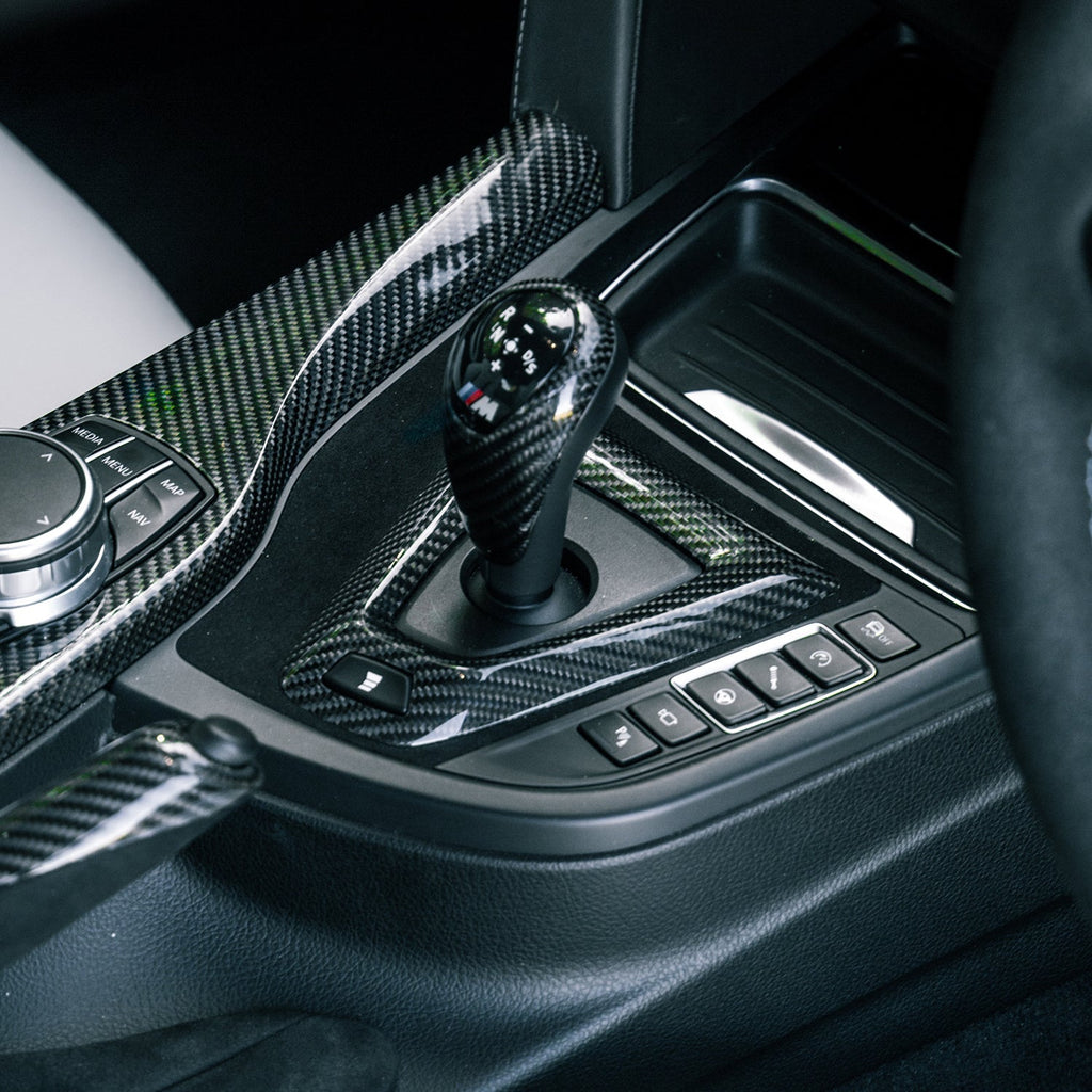 SHFT BMW M DCT Gearbox Base Trim Cover In Gloss Carbon Fibre (RHD)
