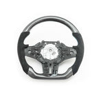 SHFT BMW G8X Flat Bottom Steering Wheel In Gloss Carbon Fibre & Alcantara (G80 M3, G82 M4 & G87 M2)