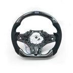 SHFT BMW G8X Flat Bottom Steering Wheel In Gloss Carbon Fibre & Alcantara With LED Display (G80 M3, G82 M4 & G87 M2)