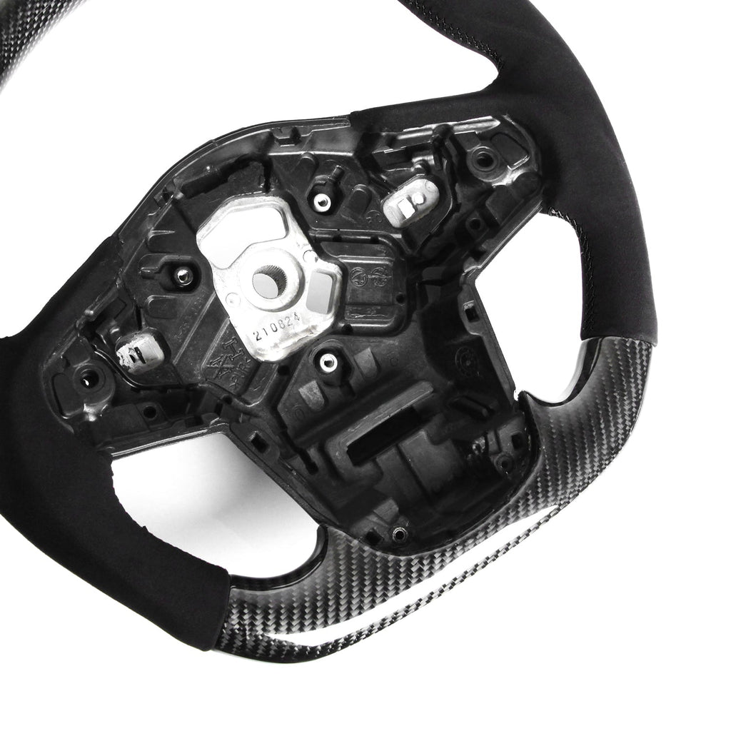 SHFT Toyota Supra Steering Wheel in Gloss Carbon Fibre & Alcantara (A90)