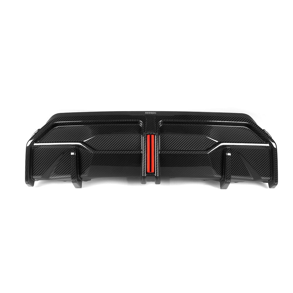 SooQoo BMW G42 M240i Rear Diffuser In Gloss Carbon Fibre