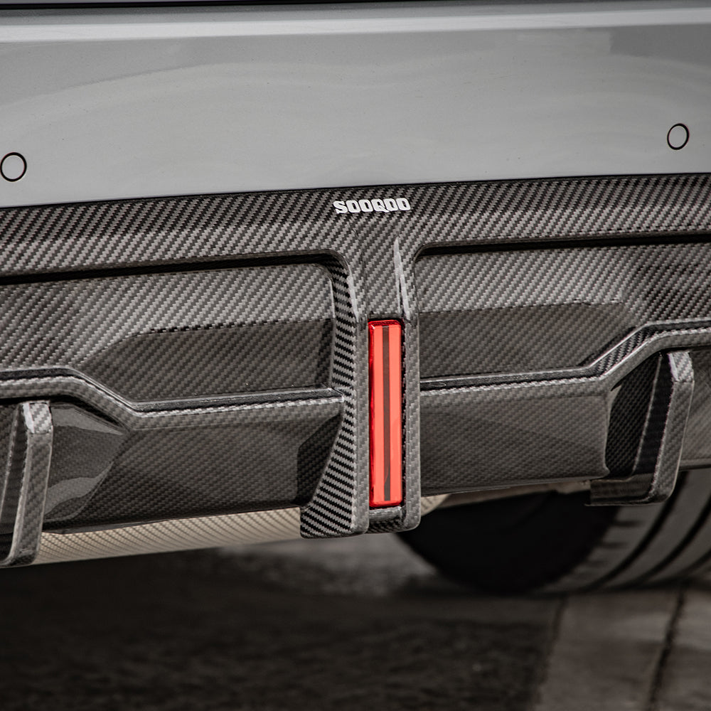 SQ Style with LED Pre-Preg Carbon Fibre Rear Diffuser for BMW 2 Series G42 Coupe 21-Present