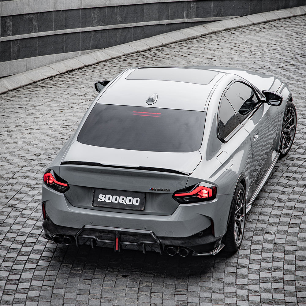 SQ Style with LED Pre-Preg Carbon Fibre Rear Diffuser for BMW 2 Series G42 Coupe 21-Present