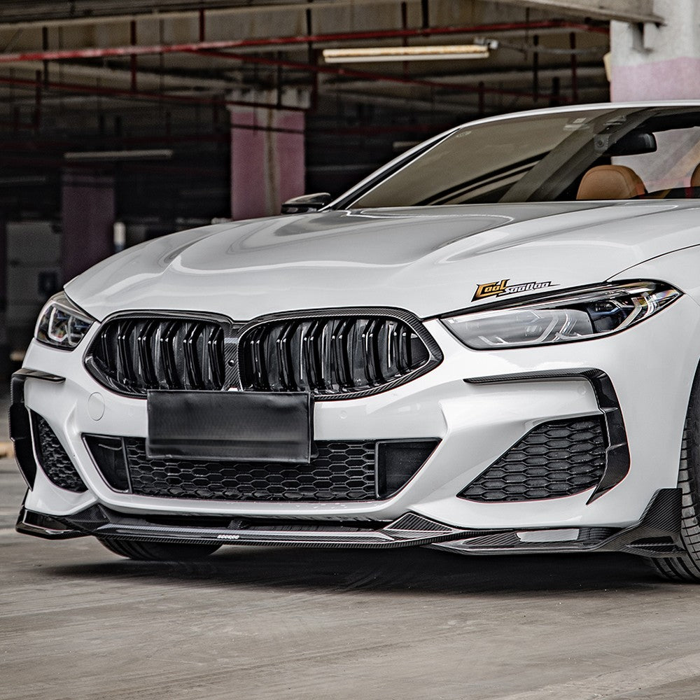 SQ Style Pre-Preg Carbon Fibre Front Splitter for BMW G14 G15 G16 8 Series 20-Present