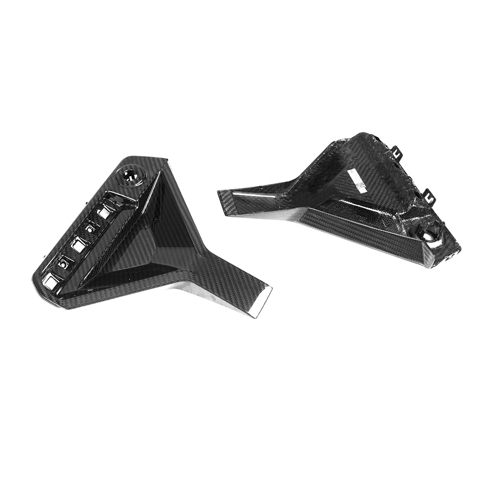 SooQoo BMW G87 M2 Rear Bumper Inserts In Gloss Carbon Fibre