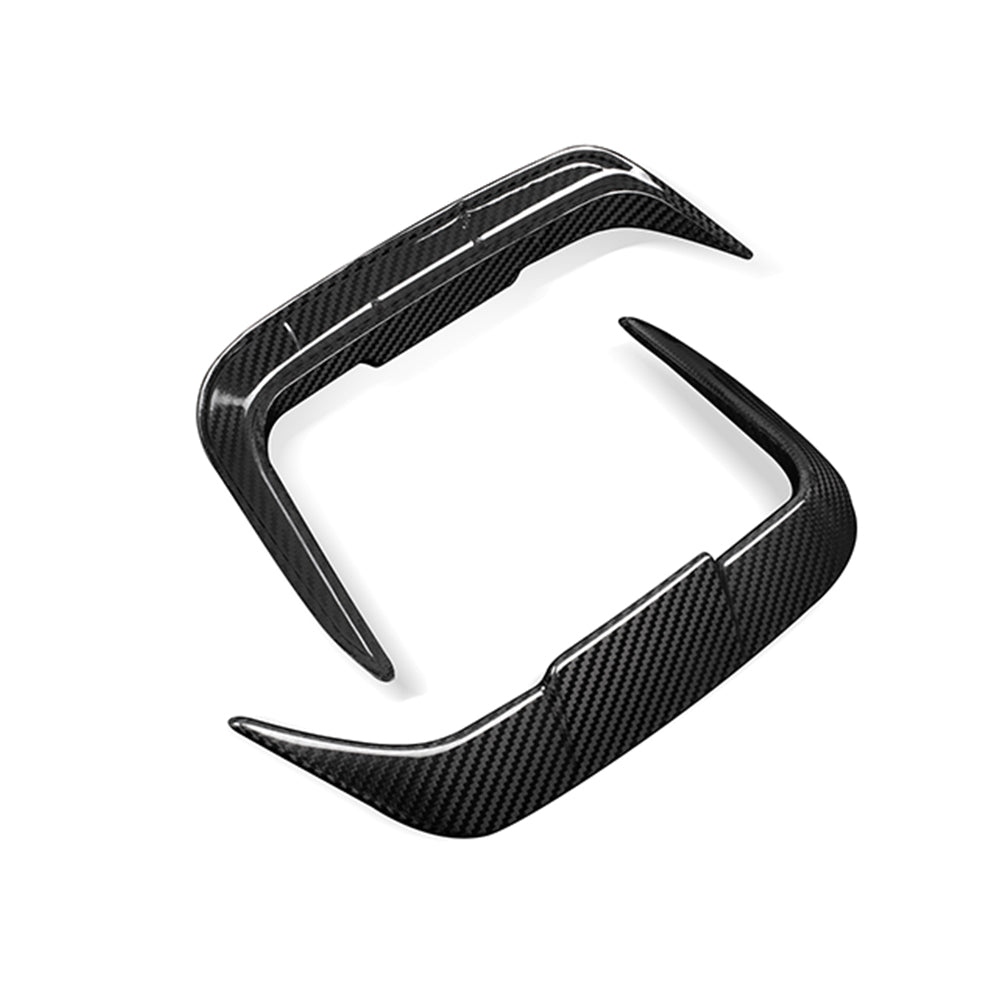 SooQoo BMW X3 G01 LCI Rear Bumper Inserts In Gloss Carbon Fibre
