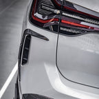 SooQoo BMW X3 G01 LCI Rear Bumper Inserts In Gloss Carbon Fibre