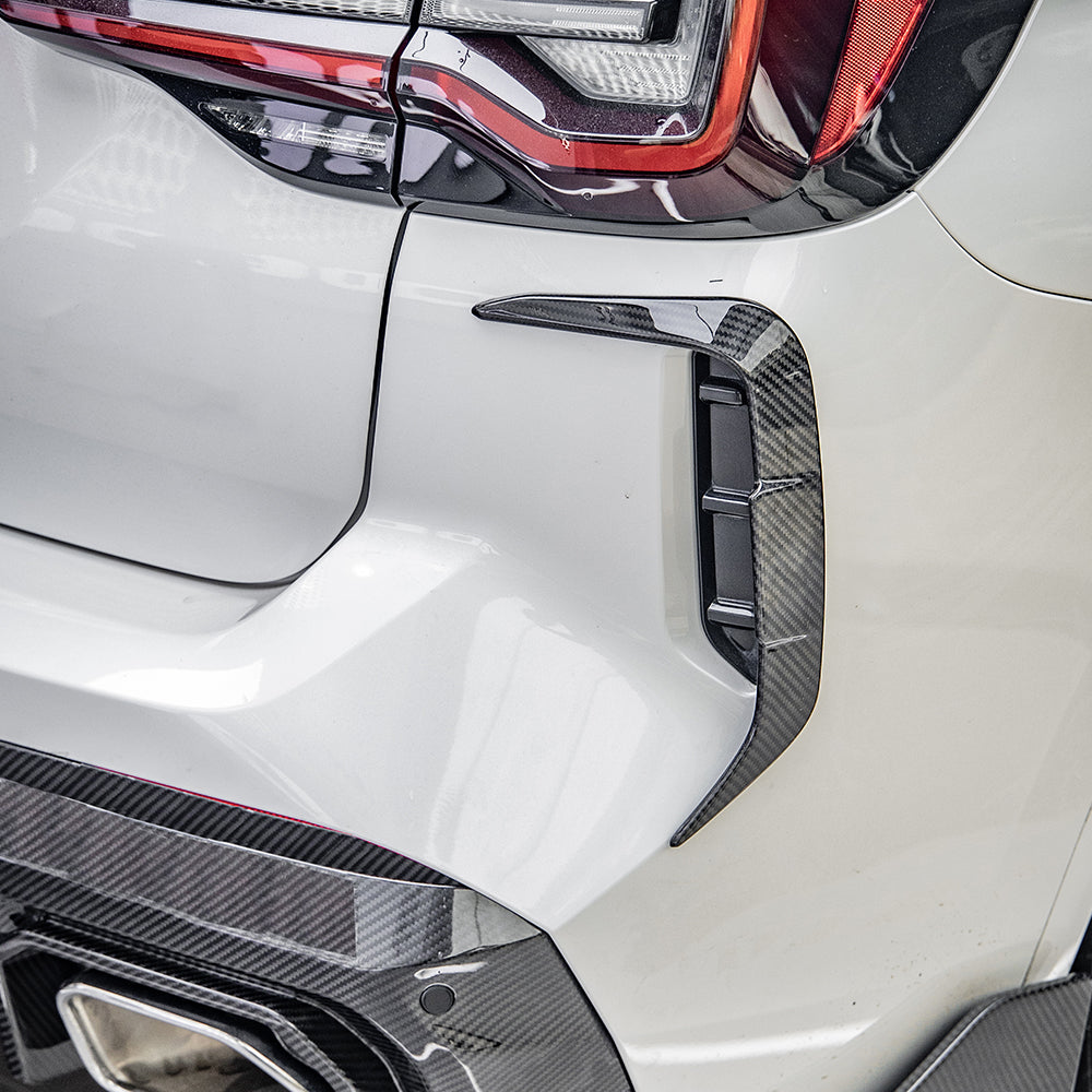 SQ Style Pre-Preg Carbon Fibre Rear Canards for BMW G01 X3 LCI 22-25