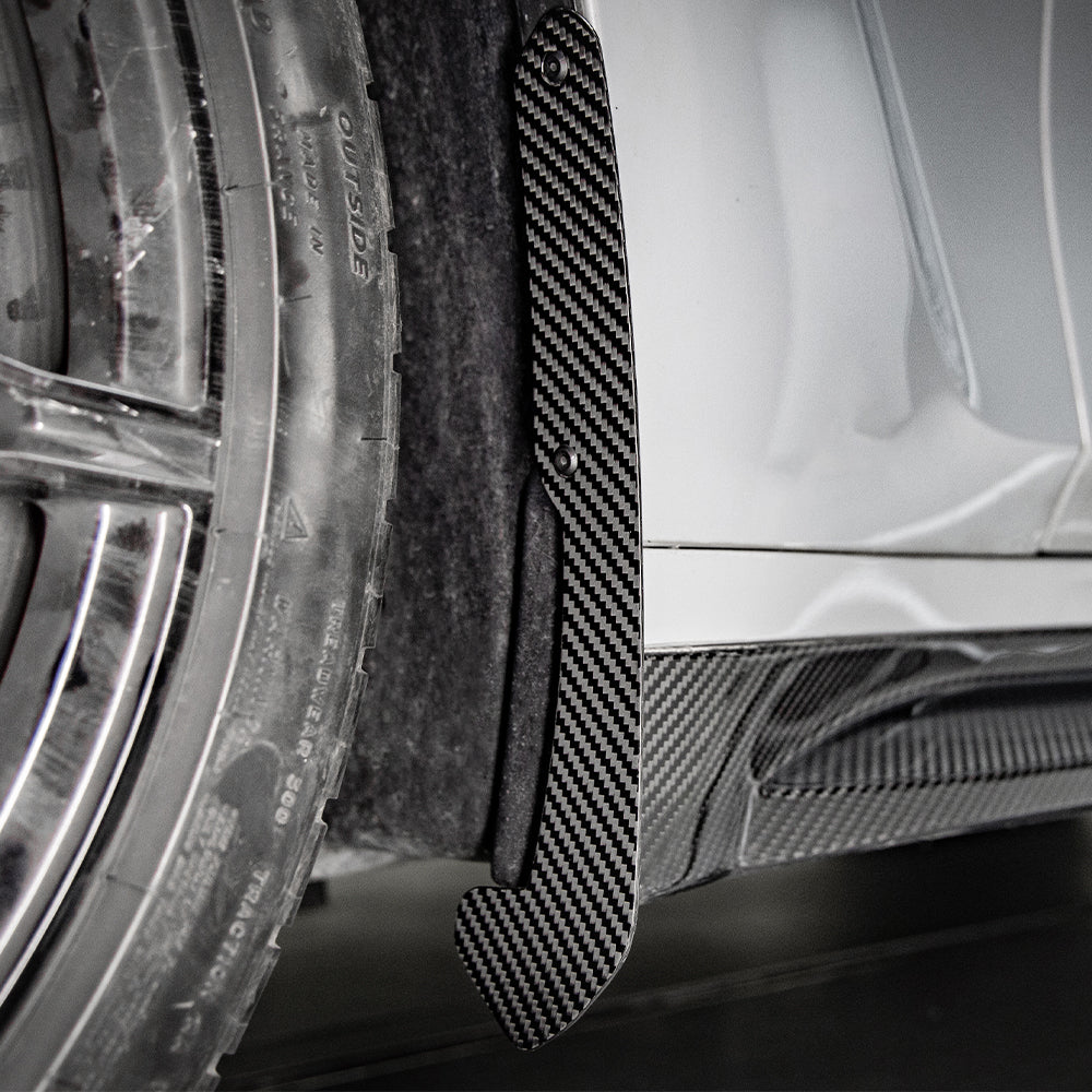 SooQoo BMW G80 M3 Front Mud Flaps In Gloss Carbon Fibre