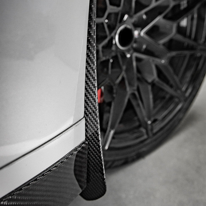 SooQoo BMW G80 M3 Front Mud Flaps In Gloss Carbon Fibre