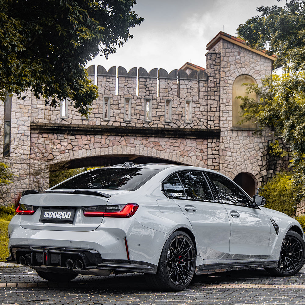 SooQoo BMW G80 G81 M3 Side Skirts In Gloss Carbon Fibre
