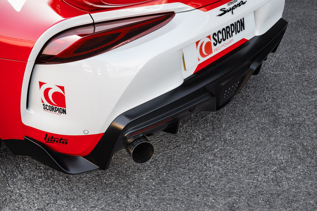 Scorpion Supra A90 (Inc GR) 3.0T GPF Model 80mm Cat-back Single Exit System (Removes GPF)