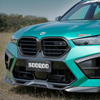 SooQoo BMW F95 X5M LCI Front Splitter In Gloss Carbon Fibre