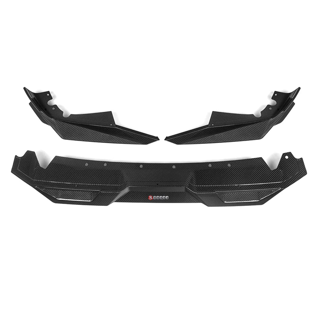SooQoo BMW F95 X5M LCI Front Splitter In Gloss Carbon Fibre