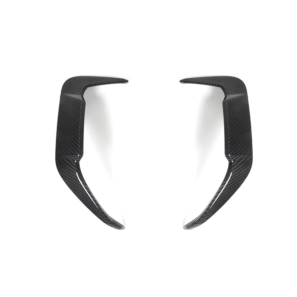 SooQoo BMW F95 X5M LCI Rear Bumper Trims In Gloss Carbon Fibre