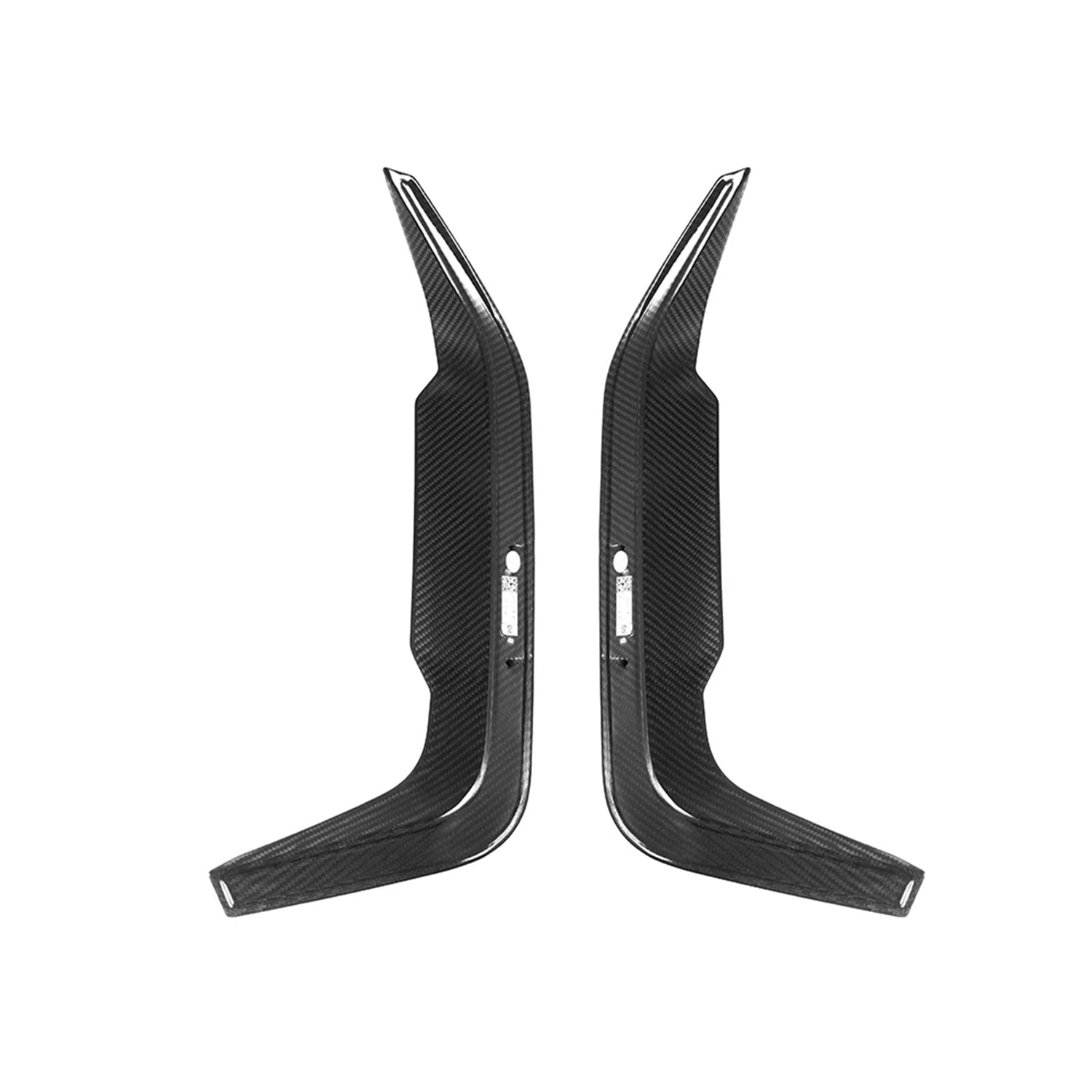 SooQoo BMW F96 X6M Rear Bumper Inserts In Gloss Carbon Fibre