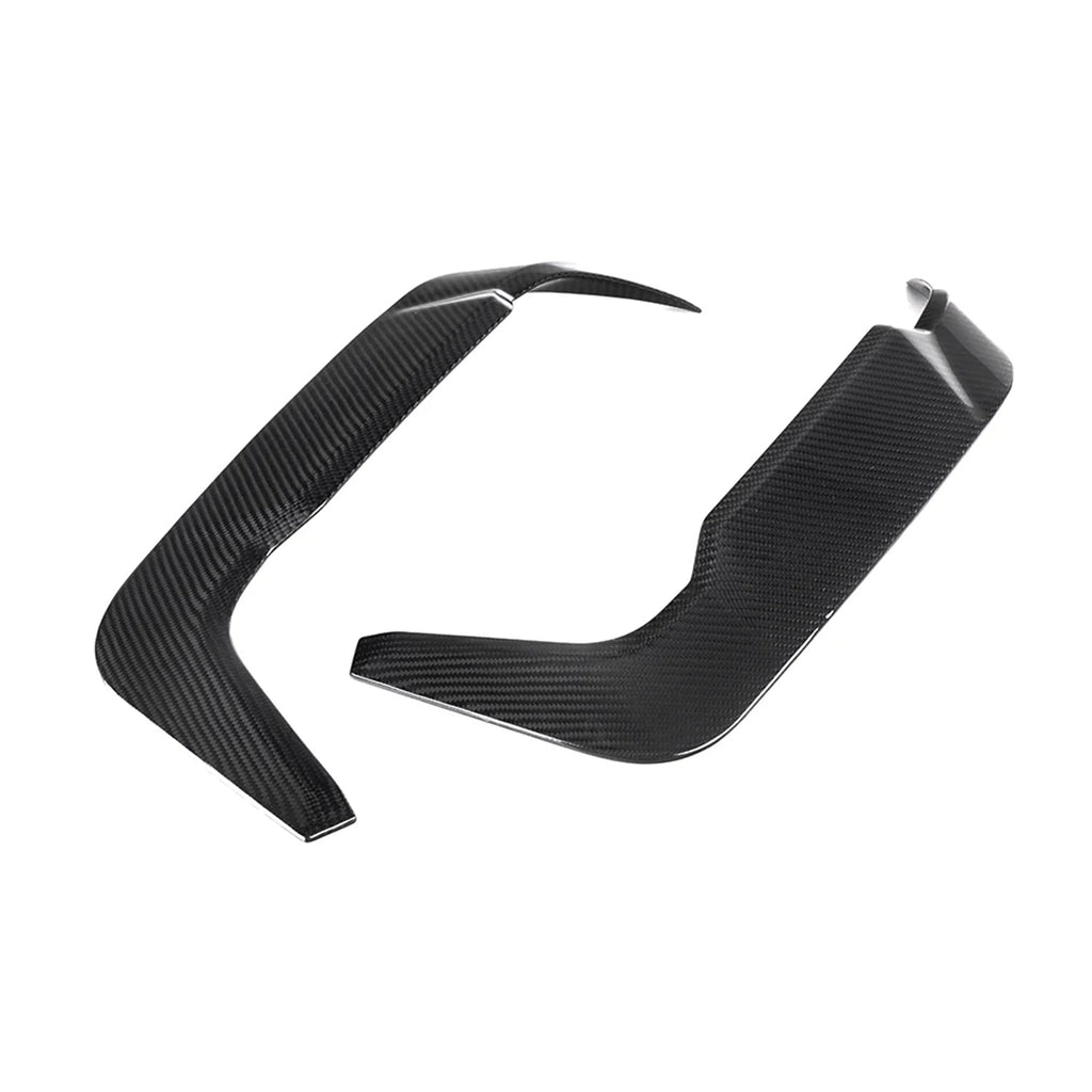 SooQoo BMW F96 X6M Rear Bumper Inserts In Gloss Carbon Fibre