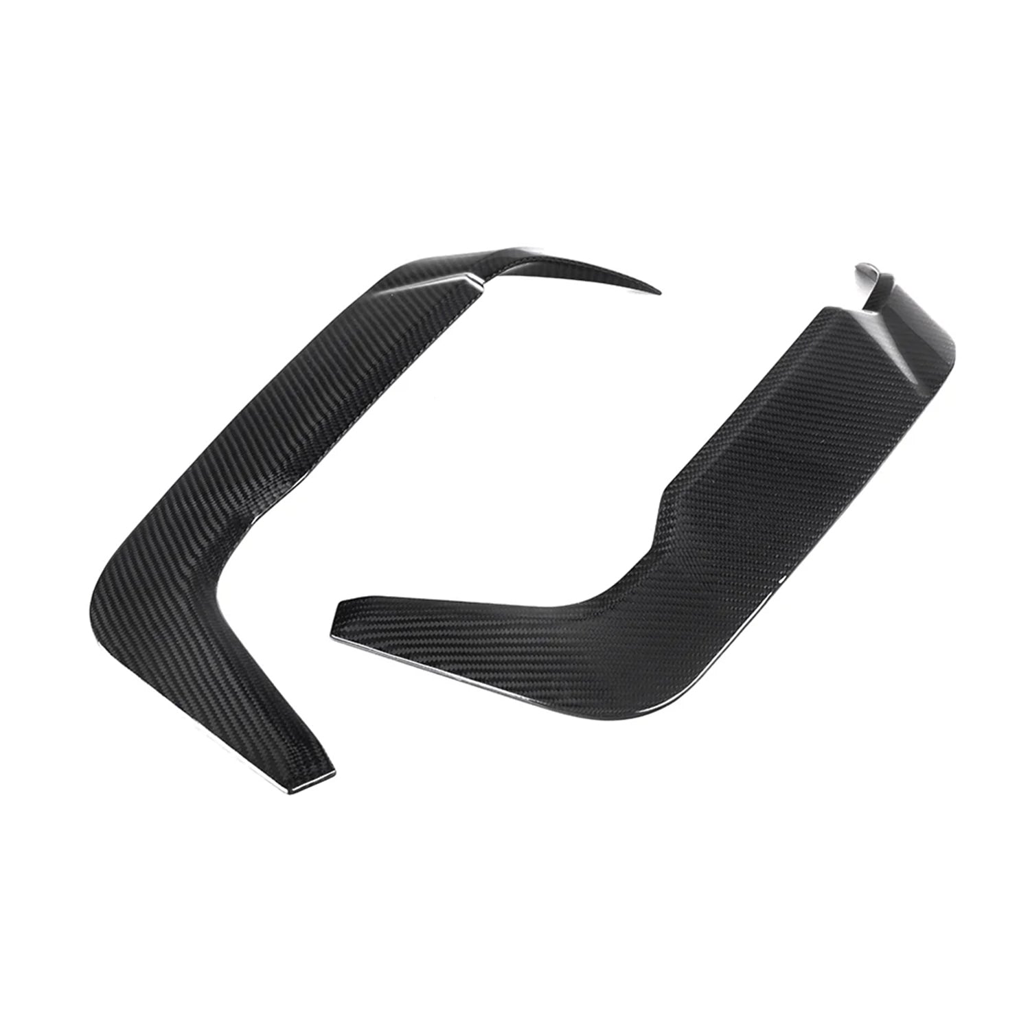 SooQoo BMW F96 X6M Rear Bumper Inserts In Gloss Carbon Fibre