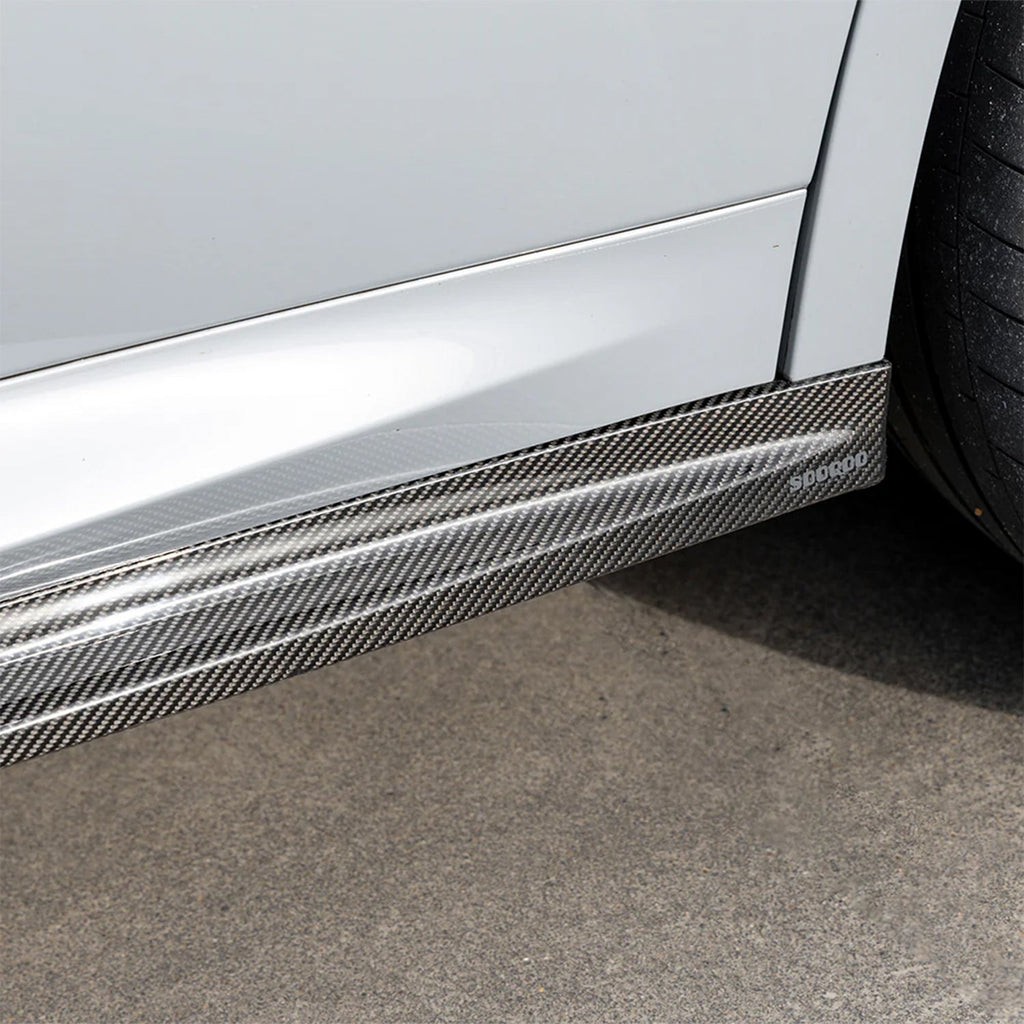 SooQoo BMW F97 X3M & F98 X4M SQ-B Side Skirts In Gloss Pre Preg Carbon Fibre