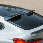 SooQoo BMW F98 X4M Aggressive Roof Spoiler In Gloss Pre Preg Carbon Fibre