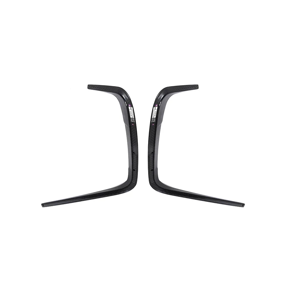 SooQoo BMW M8 F91 F92 Rear Bumper Inserts In Gloss Carbon Fibre