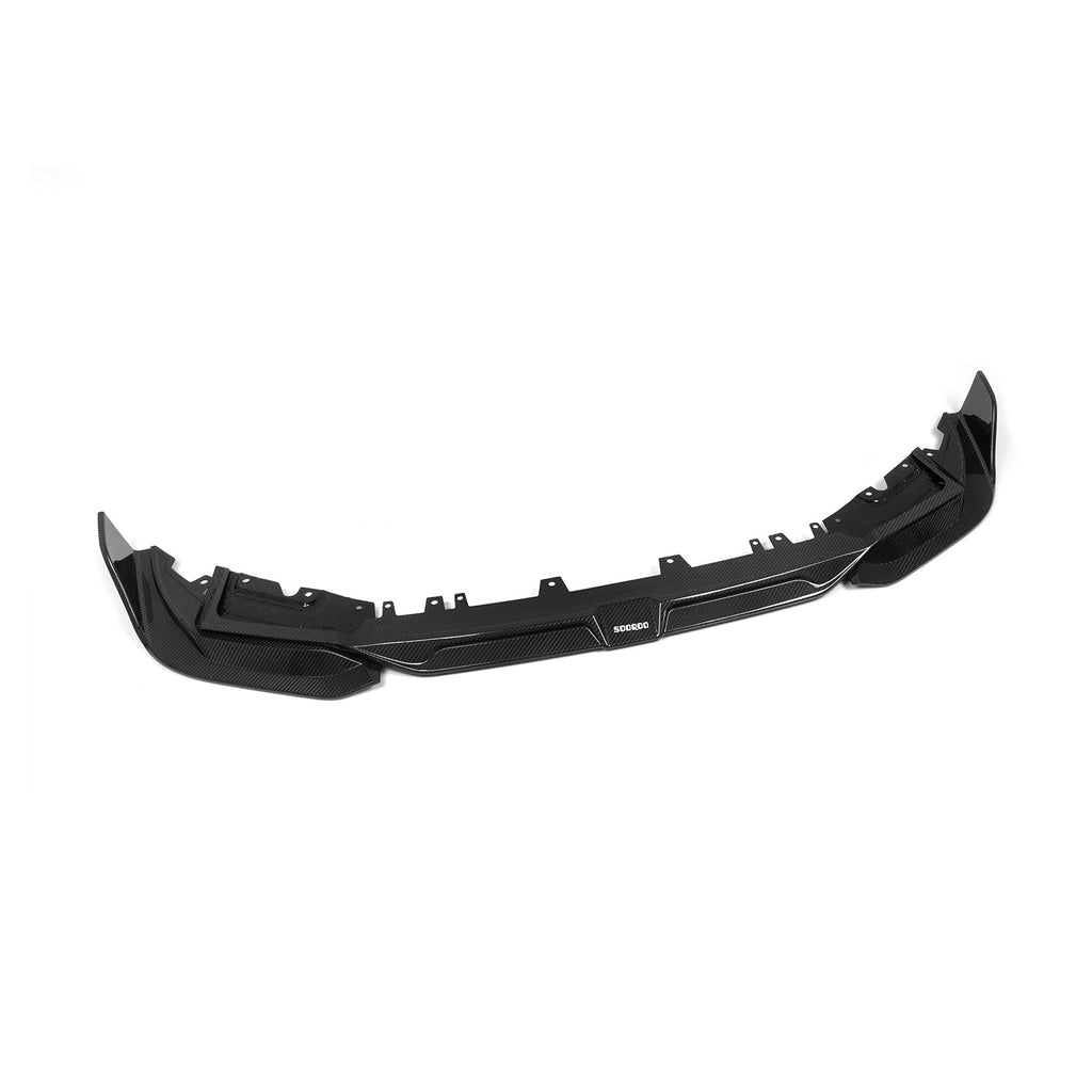 SooQoo BMW X3M F97 & X4M F98 LCI Front Splitter In Gloss Pre Preg Carbon Fibre (Facelift 2022+)