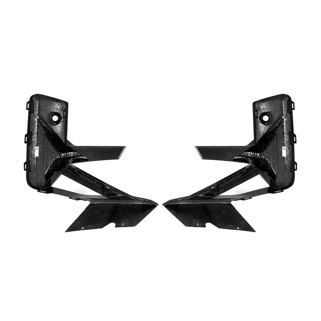 SooQoo BMW X3M F97 & X4M F98 LCI Front Canards In Gloss Pre Preg Carbon Fibre (Facelift 2022+)