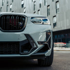 SooQoo BMW X3M F97 & X4M F98 LCI Front Canards In Gloss Pre Preg Carbon Fibre (Facelift 2022+)